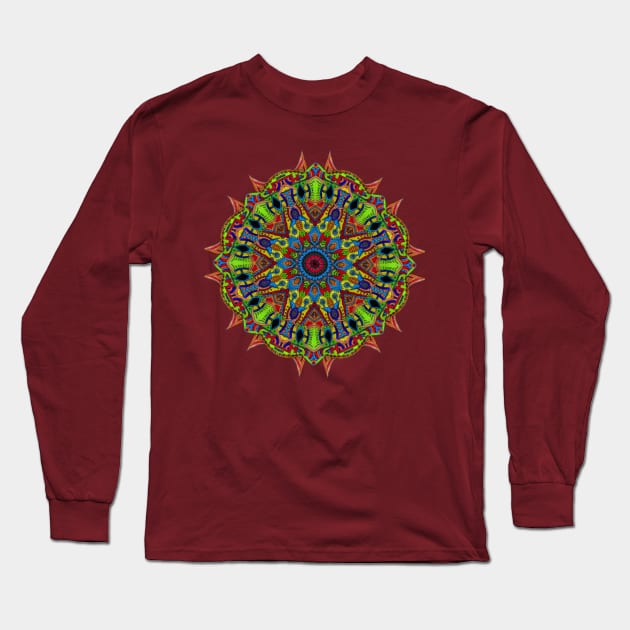 Rustic Mandala Long Sleeve T-Shirt by Shumlosh